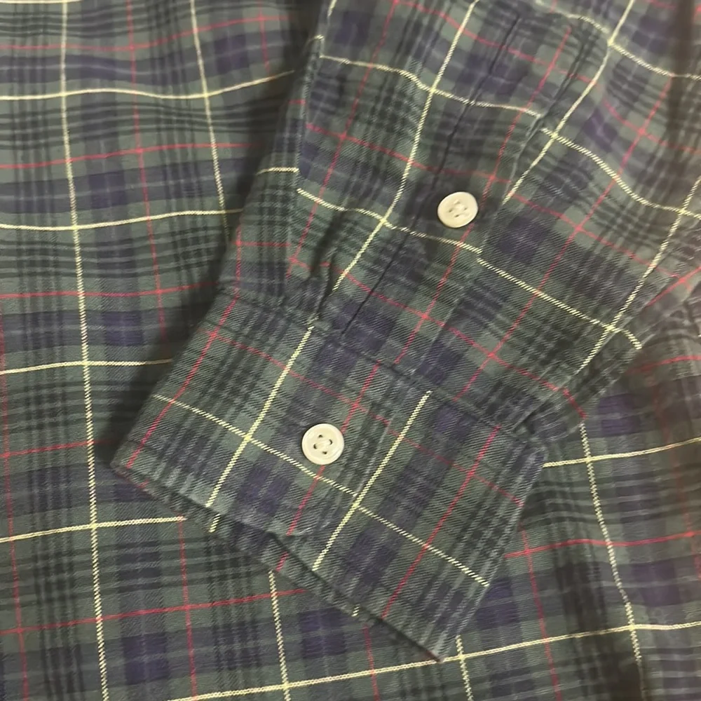Ralph Lauren boys long sleeve plaid button up shirt size XL 20 with Red logo